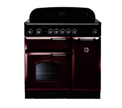 RANGEMASTER  Classic 90 Electric Ceramic Range Cooker - Cranberry & Chrome